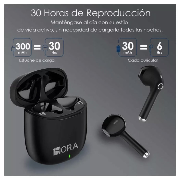 1Hora Auriculares Inalámbricos In-Ear Bluetooth TWS AUT201