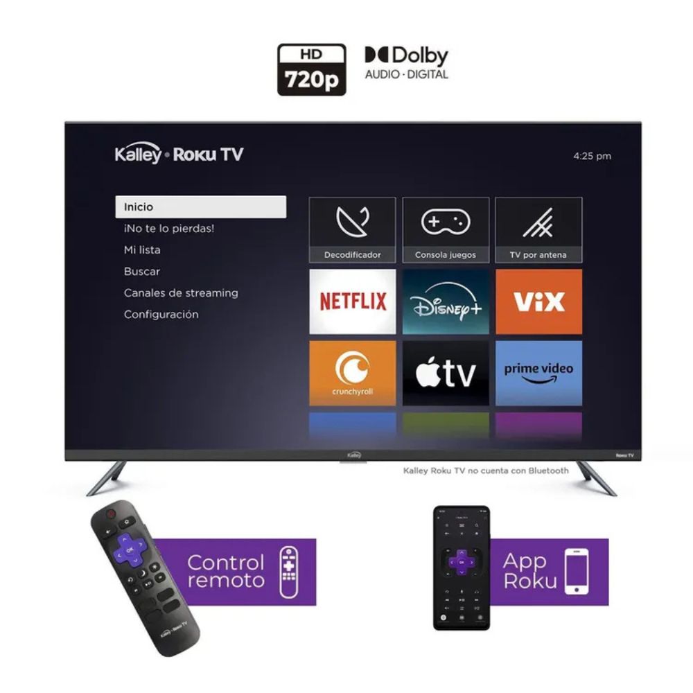 Televisor Kalley 32 Pulgadas 80 cm K-RTV32HD Smart TV Roku TV