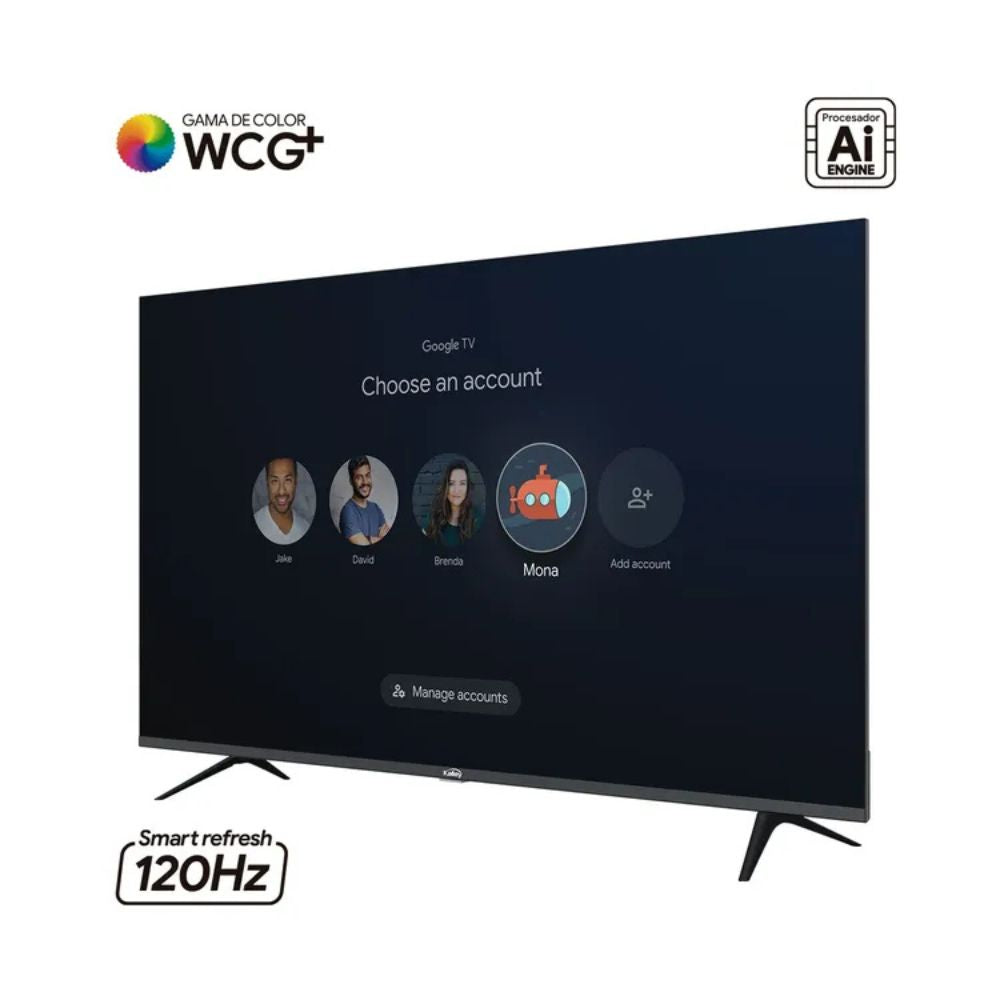 Televisor Kalley 50 Pulgadas 126 cm 50G305 4K UHD MAX LED Smart TV Google