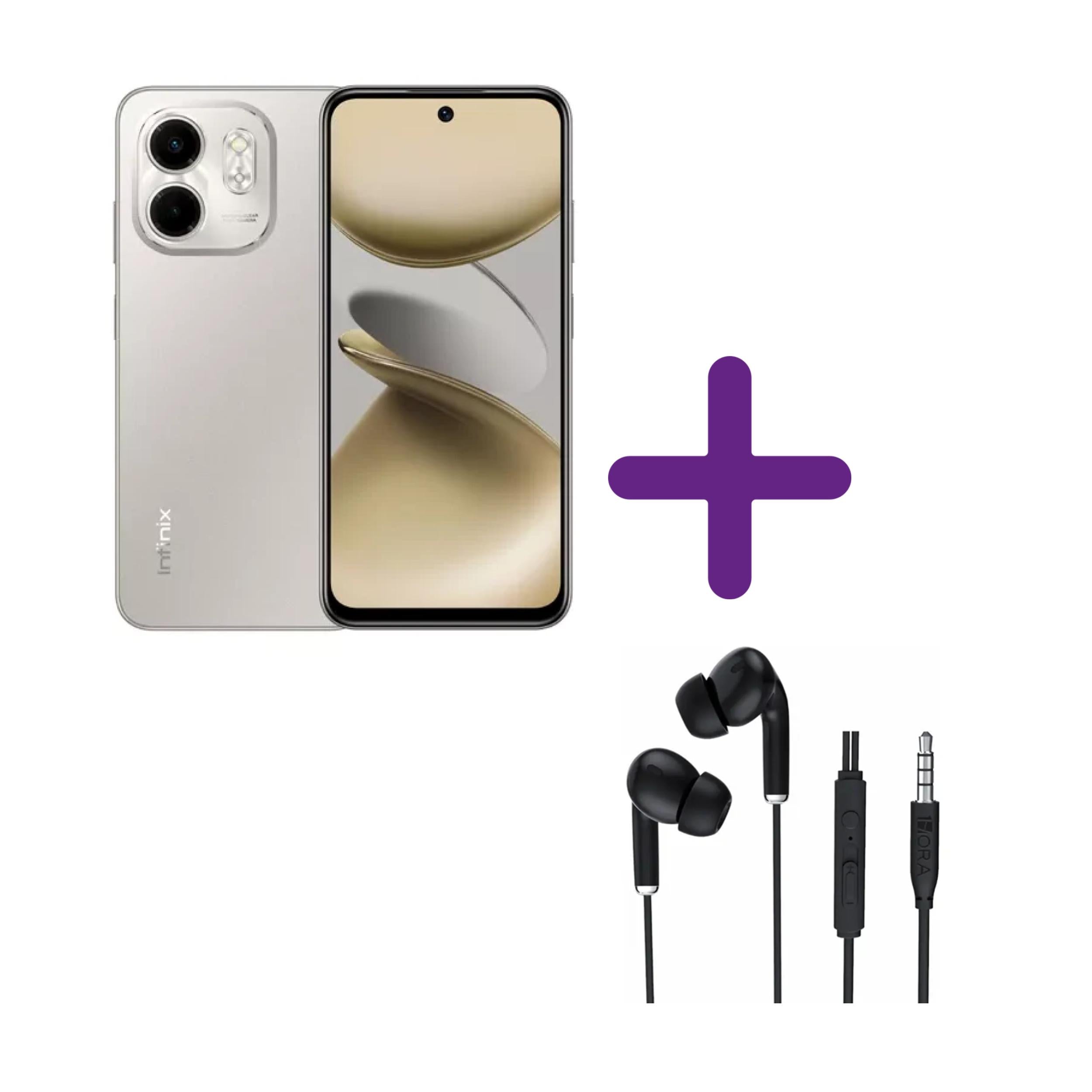 INFINIX SMART 9HD 64GB + 3GB + Audífonos alámbricos 1hora
