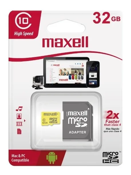 Memoria Micro SD Marca Maxell 32GB