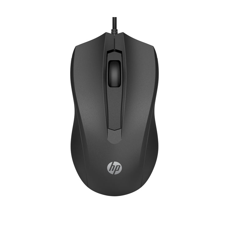 Mouse HP Alámbrico Óptico 100 Negro
